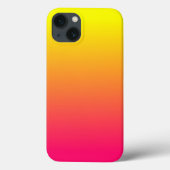 Modern Vivid Yellow Oranje Pink Ombre Case-Mate iPhone Case (Achterkant)
