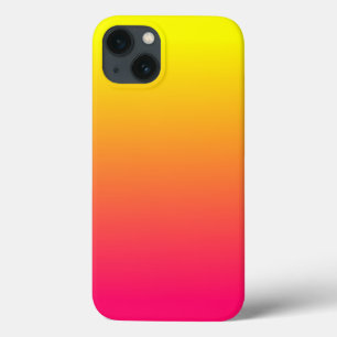 Modern Vivid Yellow Oranje Pink Ombre Case-Mate iPhone Case