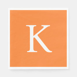 Modern vlak grafisch madeliefje Sinaasappel Servet