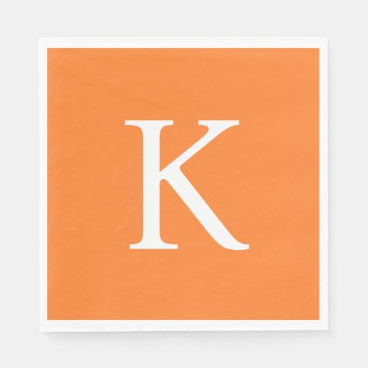 Modern vlak grafisch madeliefje Sinaasappel Servet (Voorkant)