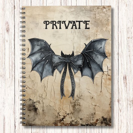 Modern  vleermuislint Oud Papier Custom Quote Notitieboek