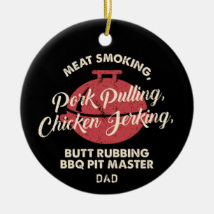 Modern Vlees roken BBQ Pit Master Pap Keramisch Ornament