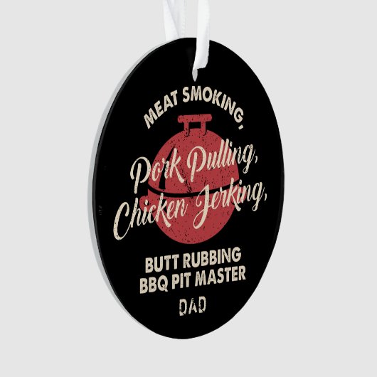 Modern Vlees roken BBQ Pit Master Pap Ornament (voorkant)