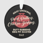 Modern Vlees roken BBQ Pit Master Pap Ornament (voorkant)