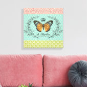 Modern  vlinder stretched canvas afdruk (Insitu (Woonkamer))