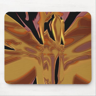 Modern Vloeibaar Goud & Brons Abstract Muismat