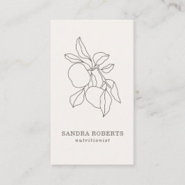 Modern voedingsdeskundige Visitekaartje