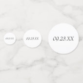 Modern Voeg je eigen foto en datumtekst DIY Party Confetti (Achterkanten)