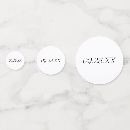 Modern Voeg je eigen foto en datumtekst DIY Party Confetti (Achterkanten)