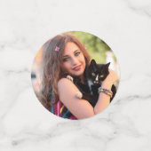 Modern Voeg je eigen foto en datumtekst DIY Party Confetti (Kleine voorkant)