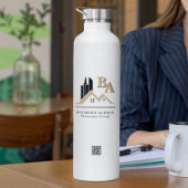 Modern Voeg je eigen Logo Professional Black Gold Waterfles