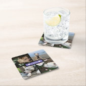 Modern Voeg je fotocollage Paarse toe Kartonnen Onderzetters (Insitu)