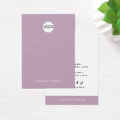 Modern Voeg je logo Ketting Earring Display kaart (Bureau)