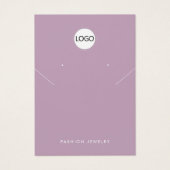 Modern Voeg je logo Ketting Earring Display kaart  (Voorkant)