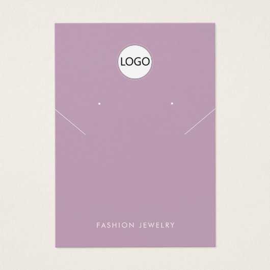 Modern Voeg je logo Ketting Earring Display kaart (Voorkant)