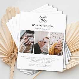 Modern Voeg je Logo typografie toe Fotogrid Wit Flyer