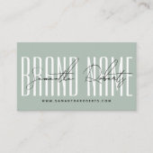 Modern voeg merk elegant munt toe visitekaartje (Voorkant)