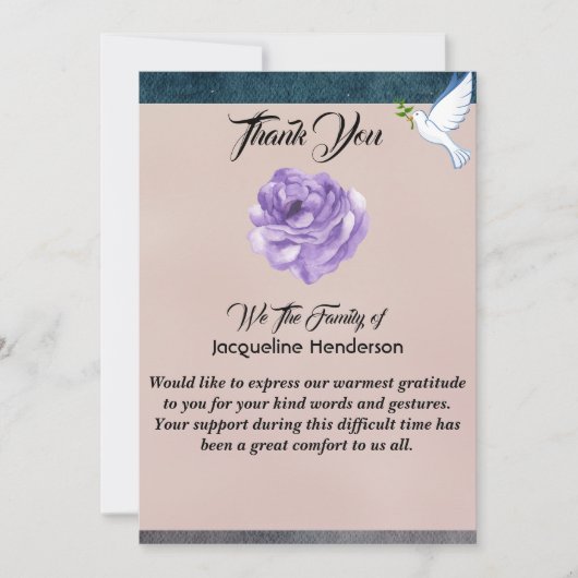 Modern Voeg uw foto Life Celebration dank u (Voorkant)