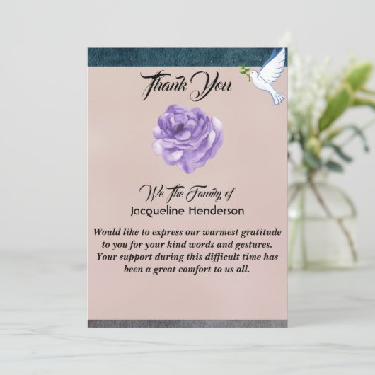 Modern Voeg uw foto Life Celebration dank u (Staand voorkant)