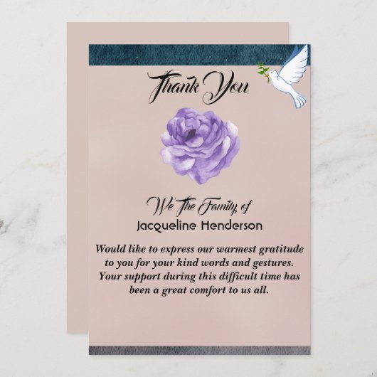 Modern Voeg uw foto Life Celebration dank u (Voorkant / Achterkant)