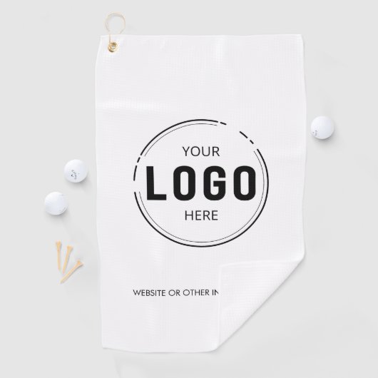 Modern Voeg uw Logo Business Company Branded toe Golfhanddoek (Insitu)