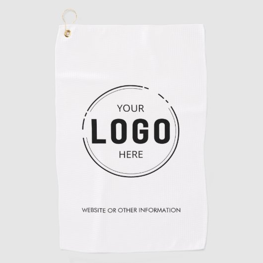 Modern Voeg uw Logo Business Company Branded toe Golfhanddoek (Voorkant)