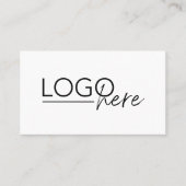 Modern Voeg uw logo QR-code professioneel toe Visitekaartje (Voorkant)