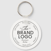 Modern Voeg uw merklogo-ontwerp toe Sleutelhanger (Voorkant)