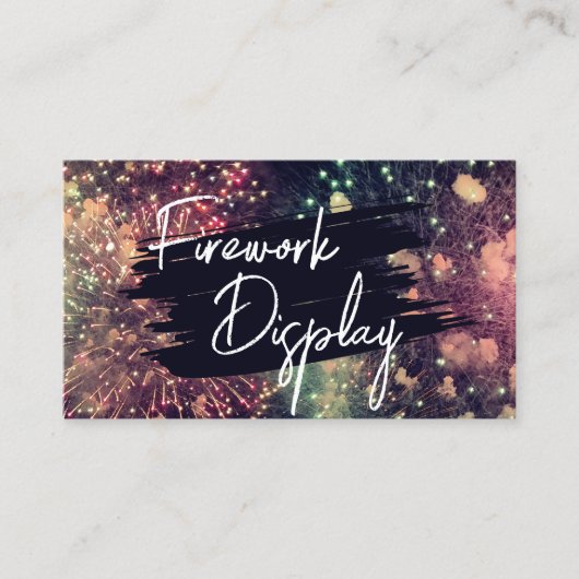 Modern Voeg uw QR-code Firework Display Company to Visitekaartje (Voorkant)