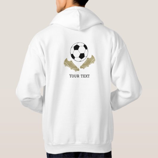 Modern Voetbal Cleats Ball Wit Hoodie (Achterkant)