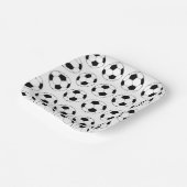 Modern Voetbal Football Pattern Papieren Bordje (Gebogen)