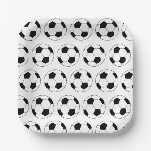 Modern Voetbal Football Pattern Papieren Bordje (Voorkant)