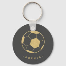 Modern Voetbal in zwart en goud op maat