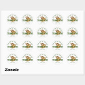 Modern voetbalveld  ronde sticker (Vel)