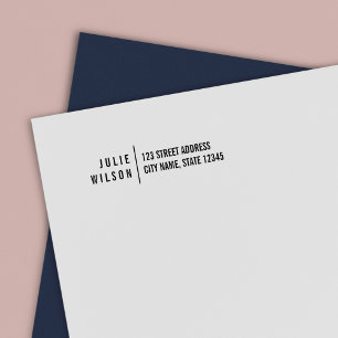 Modern Vold Separator Name Return-adres Zelfinktende Stempel