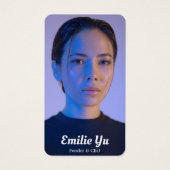 Modern volledig verticaal foto Visitekaartje (Voorkant)