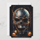 Modern Volwassen Halloween Party Zwart Gouden Sche Kaart (Achterkant)