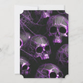 Modern Volwassen Halloween Party Zwart Paarse sche Kaart (Achterkant)