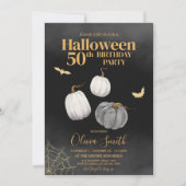 Modern volwassen Halloween verjaardagsfeest Kaart (Voorkant)