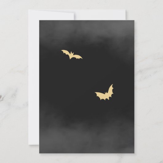 Modern volwassen Halloween verjaardagsfeest Kaart (Achterkant)