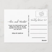 Modern voor altijd dankbaar | Marine Blauw Trouwfo Briefkaart (Achterkant)