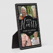 Modern Voor Altijd In Onze Hartenv Fotocollage Fotoplaat (Zijkant)