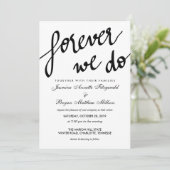 Modern voor altijd maken we een kalligrafie-bruilo kaart (Staand voorkant)