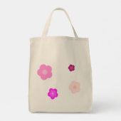 Modern voorjaar aqua verloop paarse bloemenpatroon tote bag (Achterkant)