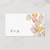 Modern voorjaar bruiloft detail informatiekaartje (Achterkant)