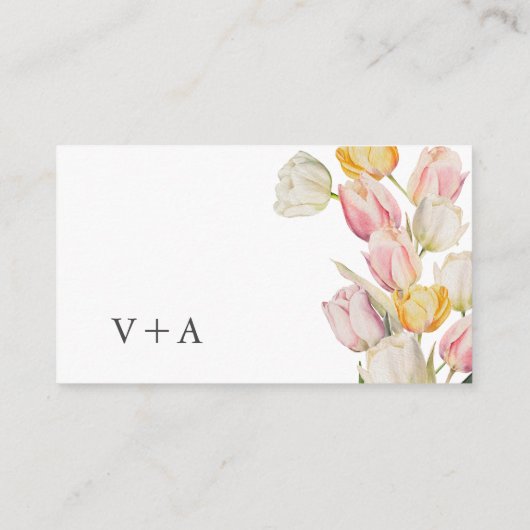 Modern voorjaar bruiloft detail informatiekaartje (Achterkant)