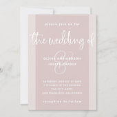 Modern voorstel | Blush en roze bruiloft Kaart (Voorkant)