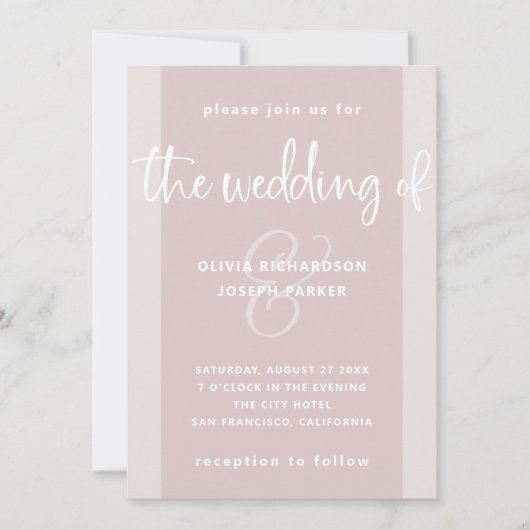 Modern voorstel | Blush en roze bruiloft Kaart (Voorkant)