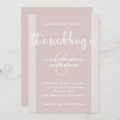Modern voorstel | Blush en roze bruiloft Kaart (Voorkant / Achterkant)
