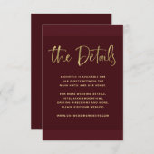 Modern voorstel | Gedetailleerde gegevens over de  Informatiekaartje (Voorkant / Achterkant)